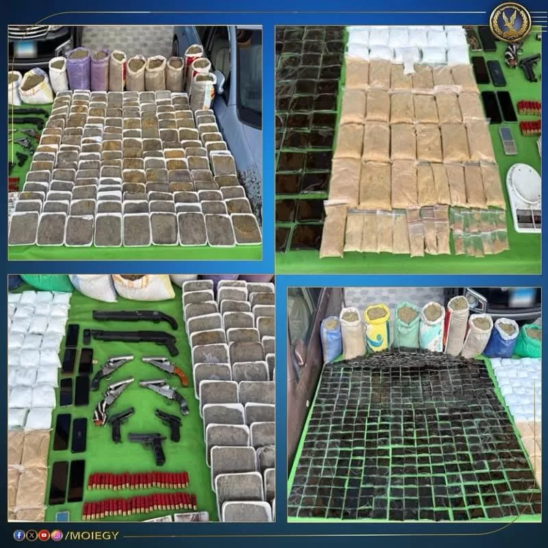الداخلية تواصل ضرباتها الاستباقية لـ«أباطرة الكيف».. سقطوا بطن وربع من السموم بـ125 مليون و12 سلاحًا ناريًا 2 - جريدة الجمهورية WhatsApp Image 2025 09 22 at 10.30.21 PM - جريدة الجمهورية
