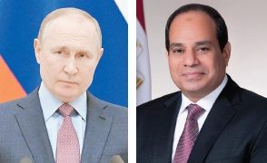 السيسى يهنئ بوتين بإعادة انتخابه لفترة رئاسية جديدة