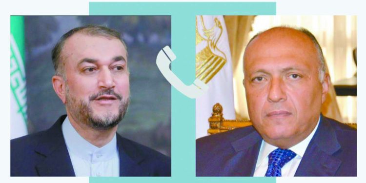 شكرى يبحث مع نظيره الإيرانى تطورات العدوان الإسرائيلى على غزة 1 - جريدة الجمهورية IMG 20240401 WA0104 - جريدة الجمهورية