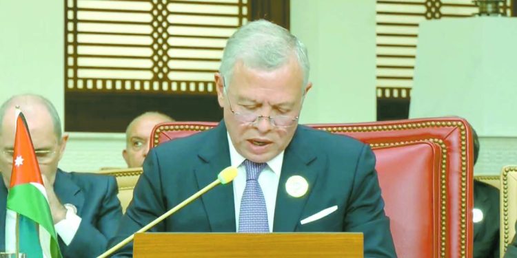 العاهل الأردنى:ندعو لحشد الجهود.. لعدم تهجير الفلسطينيين ووقف الحرب 1 - جريدة الجمهورية العاهل الأردنى:ندعو لحشد الجهود.. لعدم تهجير الفلسطينيين ووقف الحرب