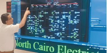 «الجمهورية»  داخل مركز تحكم كهرباء شمال القاهرة