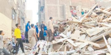 مصرع 3 وإنقاذ 5 أشخاص في إنهيار عقار بأسيوط