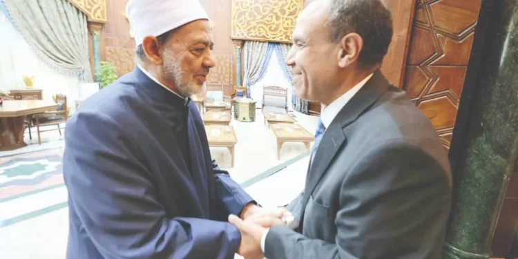 الإمام الأكبر خلال استقباله وزير الخارجية: مشروع «التعريف بالإسلام» يساهم فى التصدى لظاهرة تنامى العداء للمسلمين