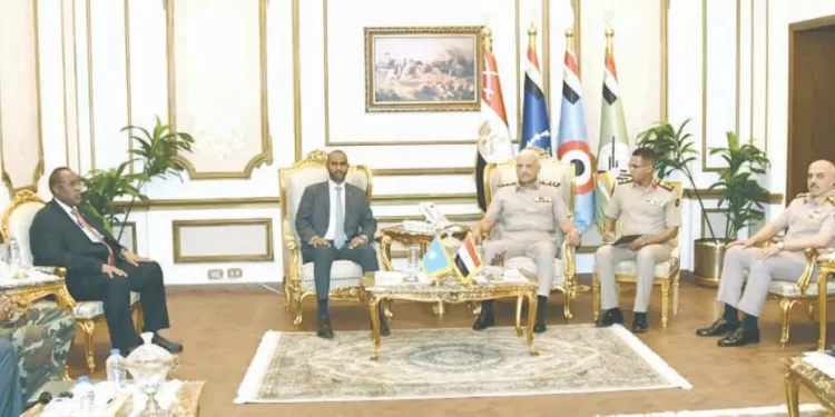 الفريق أول عبدالمجيد صقر يلتقى وزير الدفاع بجمهورية الصومال الفيدرالية 1 - جريدة الجمهورية الفريق أول عبدالمجيد صقر يلتقى وزير الدفاع بجمهورية الصومال الفيدرالية