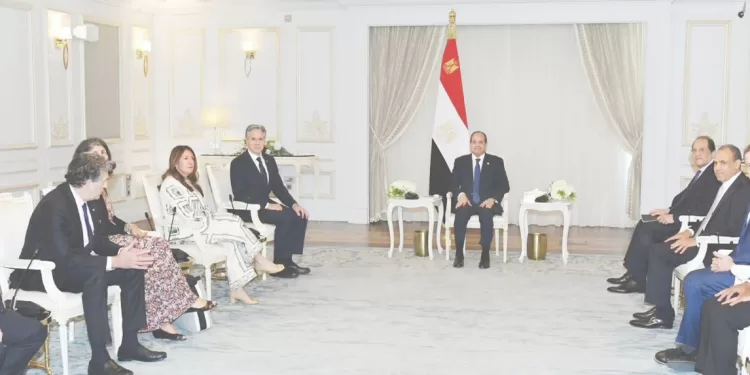 الرئيس لوزير الخارجية الأمريكى: الوقت حان لإنهاء الحرب فى غزة 1 - جريدة الجمهورية الرئيس لوزير الخارجية الأمريكى: الوقت حان لإنهاء الحرب فى غزة