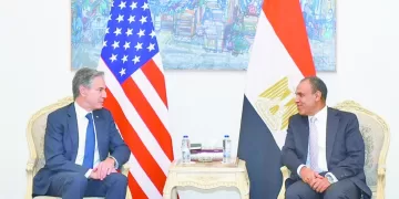 وزير الخارجية يلتقى بلينكن.. قبل جولة المفاوضات القادمة: الحل الدائم والعادل للقضية الفلسطينية.. أساس استقرار الشرق الأوسط 6 - جريدة الجمهورية وزير الخارجية يلتقى بلينكن.. قبل جولة المفاوضات القادمة: الحل الدائم والعادل للقضية الفلسطينية.. أساس استقرار الشرق الأوسط