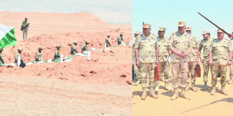 الفريق أحمد خليفة يتفقد إحدى مراحل مشروع تكتيكى بجنود فى نطاق الجيش الثالث 1 - جريدة الجمهورية جوميز مستمر.. ويحلم بمبابى !!