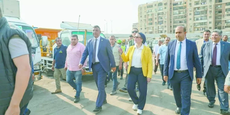 وزيرة البيئة تفقدت عمليات إدارة المخلفات الصلبة بجراج النزهة والمحطة الوسيطة بالمطرية