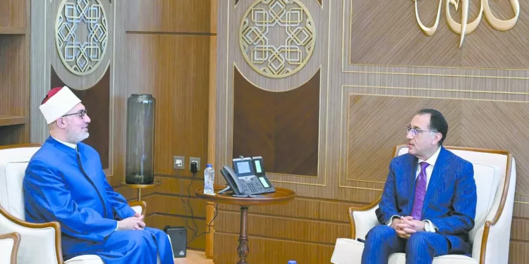 مدبولى خلال لقائه عياد: ندعم «الإفتاء» لأداء دورها التاريخى والحضارى 1 - جريدة الجمهورية مدبولى خلال لقائه عياد: ندعم «الإفتاء» لأداء دورها التاريخى والحضارى