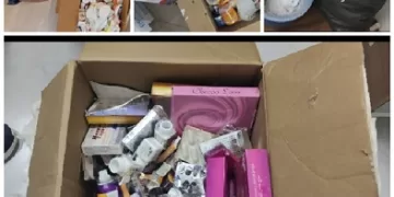 إعدام 632 عبوة من الأدوية ومستحضرات التجميل مجهولة المصدر بالغردقة