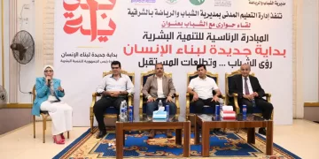 صبحي والأشموني يفتتحان حمام سباحة نصف أوليمبي ويؤكدان على دعم الشباب