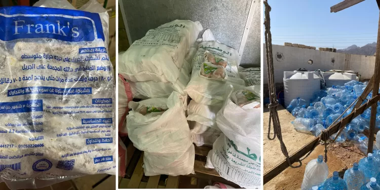 ضبط أكثر من طن دواجن ولحوم فاسدة ومحطة مياه غير مرخصة في حملة تموينية بجنوب سيناء