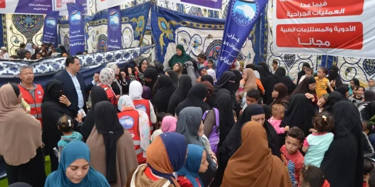 «مستقبل وطن الفيوم» تقدم خدمات طبية مجانية لأكثر من 3 آلاف مواطن بسنورس
