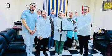 جمعية القوافل للمساعدات الإنسانية تكرم مستشفى بلبيس المركزي