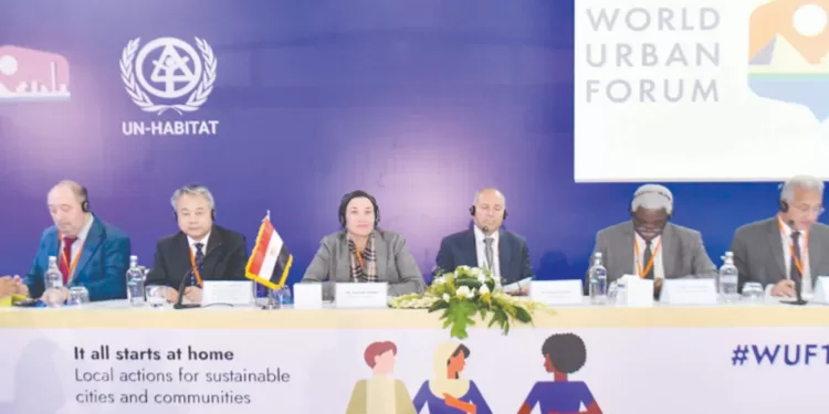 المنتدى الحضرى العالمى يواصل فعالياته: د. ياسمين فؤاد خلال جلسة إحياء المراكز الحضرية التاريخية