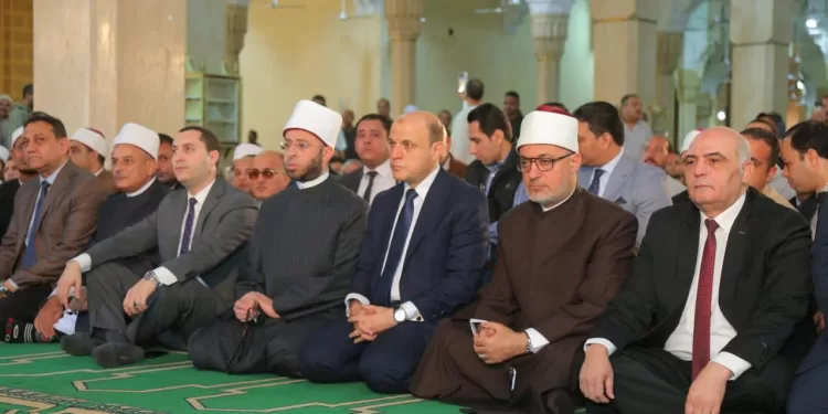 احتفال ديني ووطني في مسجد الدسوقي بذكرى العيد القومي لكفر الشيخ