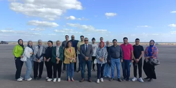 طلاب هندسة المنصورة الجديدة يتعرفون على تفاصيل مشروع المركز الثقافي التجاري الإداري الجديد