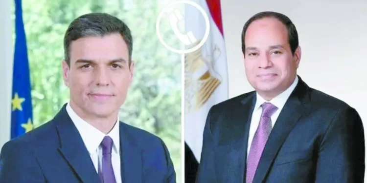 فى اتصال هاتفى مع رئيس وزراء إسبانيا: الرئيس يشيد بموقف «مدريد» الداعم للقضية الفلسطينية