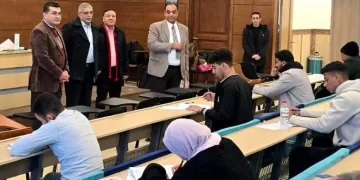 رئيس جامعة بنها الأهلية يتفقد لجان امتحانات الفصل الدراسي الأول