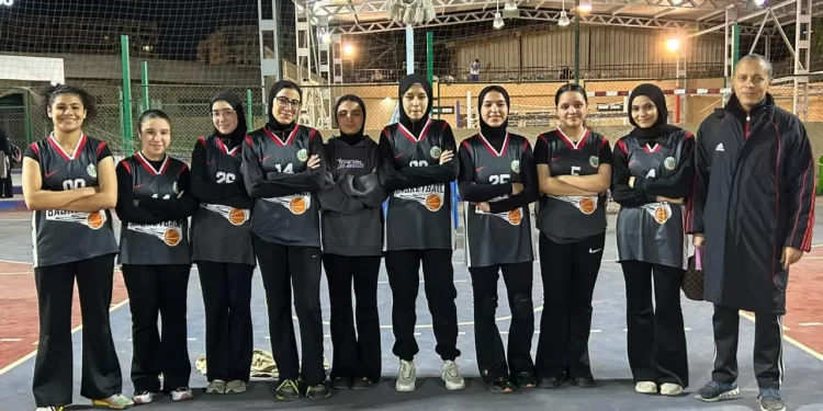 صعود فريق السلة بنادي جامعة المنصورة الرياضي إلى بطولة الجمهورية