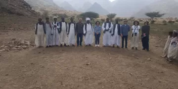 نائب محافظ البحر الأحمر ووفد الهيئة الهندسية والجامعة الألمانية فى جولة بمحمية جبل علبة