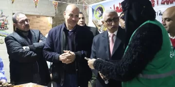 زيارة تفقدية لمحافظ شمال سيناء لمطبخ إعداد الوجبات بالعريش