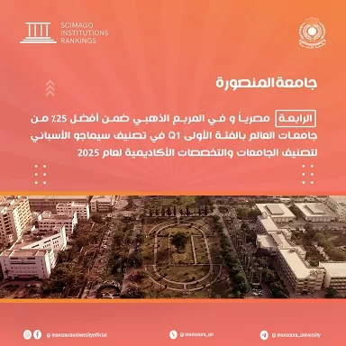 جامعة المنصورة في المربع الذهبي لتصنيف سيماجو العالمي 2 | جريدة الجمهورية