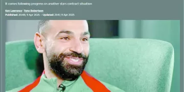 الأعلى أجرًا فى تاريخ ليفربول الإعلام البريطانى: «صلاح» يقترب من التجديد