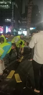 سلامة المواطنين أولاً.. إنشاء مطبات تهدئة مرورية بجامعة الدول في العجوزة 2 - جريدة الجمهورية 2 229 - جريدة الجمهورية