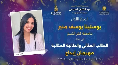 جامعة كفر الشيخ.. نجمة مهرجان «إبداع١٣» بحصدها العديد من المراكز المتقدمة على مستوى الجامعات 2 - جريدة الجمهورية 2 59 - جريدة الجمهورية