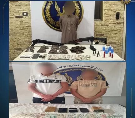 في قبضة الأمن.. سقوط مسجلين خطر وبحوزتهم مخدرات بـ 3 ملايين جنيه وترسانة أسلحة بالقاهرة
