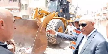 جولة تفقدية لمحافظ شمال سيناء على أعمال النظافة بمدينة العريش