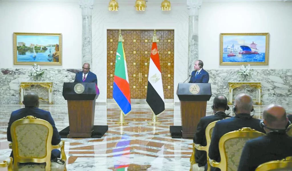 الرئيس السيسى فى مؤتمر صحفى مشترك مع غزالى: مستعدون لدعم خطط التنمية فى جزر القُمر 3 - جريدة الجمهورية IMG 20250505 WA0024 - جريدة الجمهورية