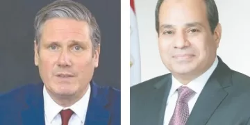 السيسى.. لرئيس وزراء بريطانيا: نرفض تهجير الفلسطينيين أو «تصفية القضية»