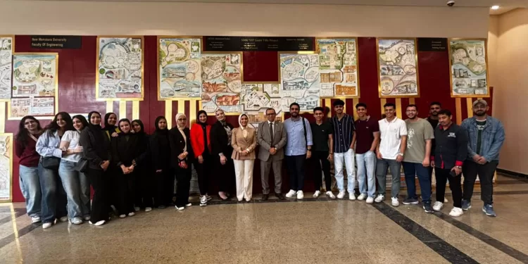 طلاب «هندسة العمارة» بجامعة المنصورة الجديدة يقدمون تصاميم مبدعة لدار ضيافة كبار الزوار