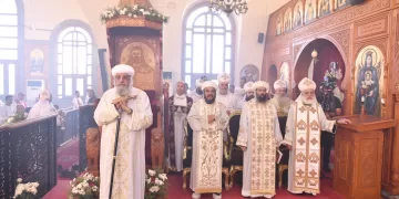 البابا يصلي القداس الإلهي في العلمين