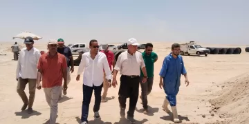 رئيس مياه البحر الأحمر يتفقد أعمال إحلال وتجديد خط مياه الكريمات بـ950 مليون جنيه