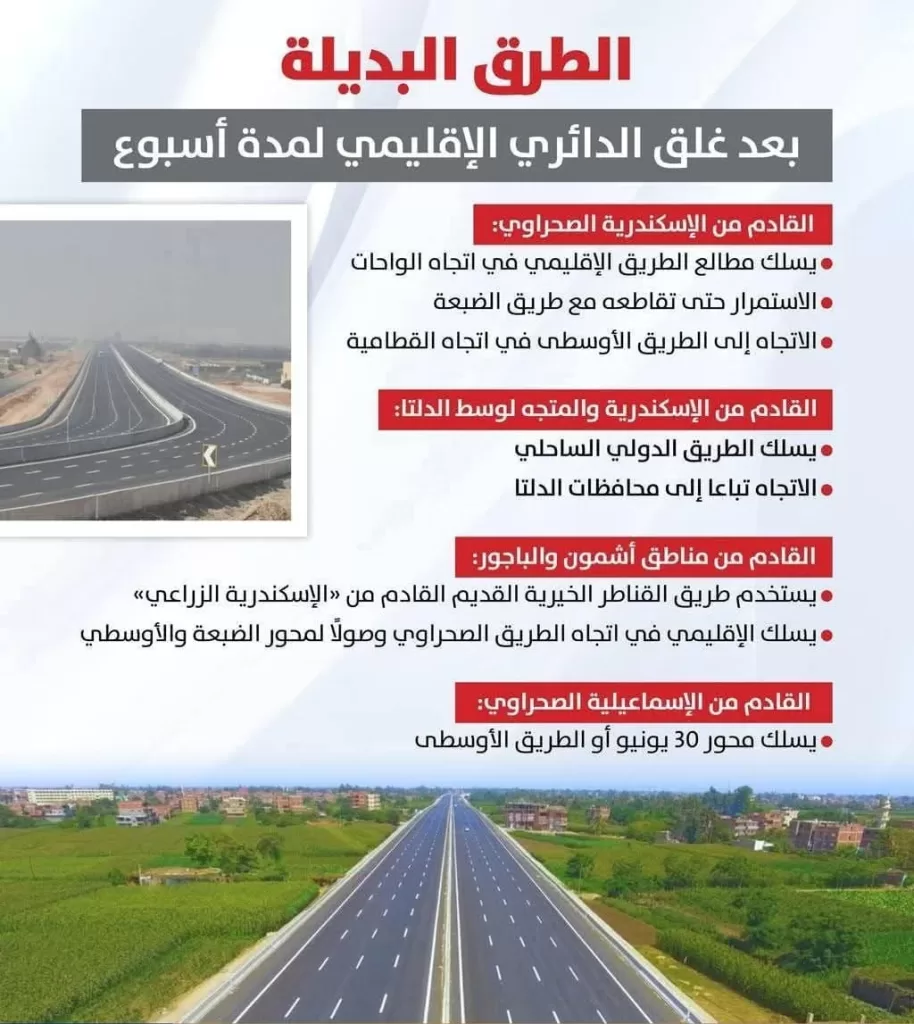بتوجيهات الرئيس«السيسي» .. محافظ المنوفية يناقش آليات وإجراءات الغلق المؤقت للطريق الإقليمي 2 - جريدة الجمهورية 10 2 - جريدة الجمهورية