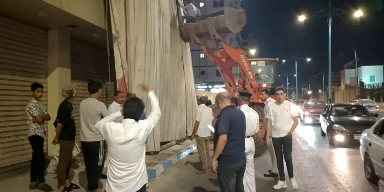 ضبط 1307 حالة اشغالات مخالفة وتحرير 80 محضر بمطروح