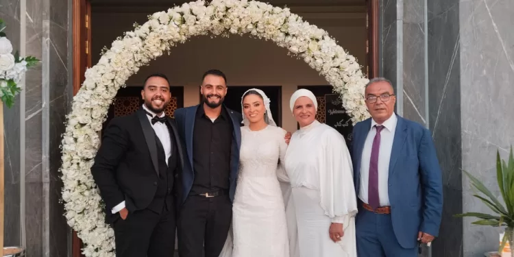 تهنئة قلبية للعروسين فريدة وعبد الرحمن