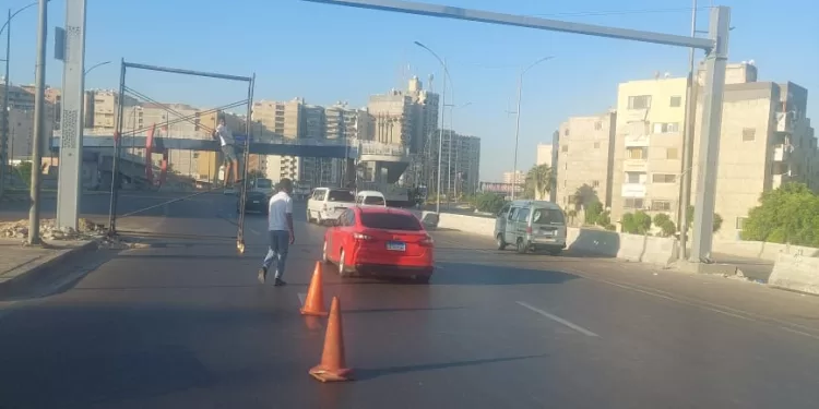 إنشاء ثالث إشارة مرور جديدة بمحور المحمودية بالإسكندرية حفاظا على أرواح المواطنين