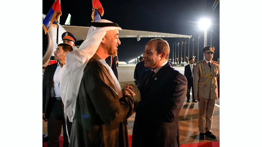 الرئيس السيسي يستقبل الشيخ محمد بن زايد في مطار العلمين 2 - جريدة الجمهورية 1jpg 1 - جريدة الجمهورية