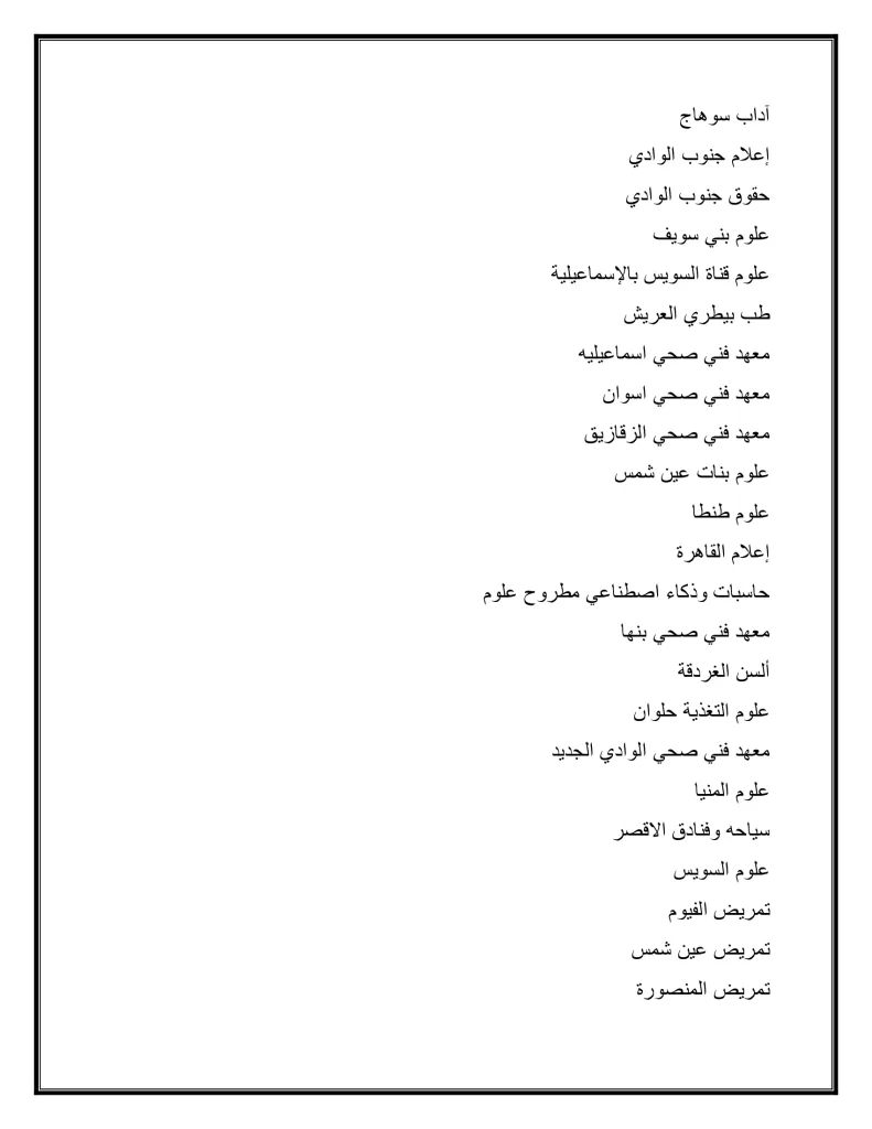 الأربعاء فتح باب المرحلة الثانية لتنسيق القبول بالجامعات: 68.75% لطلاب العلمي و64.06% للأدبي 29 - جريدة الجمهورية 2f1bb2c5588c420ab09cb63328fabec6 1 - جريدة الجمهورية