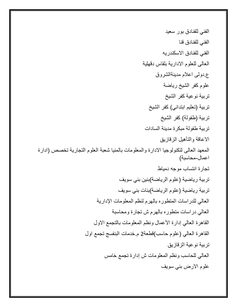 الأربعاء فتح باب المرحلة الثانية لتنسيق القبول بالجامعات: 68.75% لطلاب العلمي و64.06% للأدبي 41 - جريدة الجمهورية 2f1bb2c5588c420ab09cb63328fabec6 13 - جريدة الجمهورية