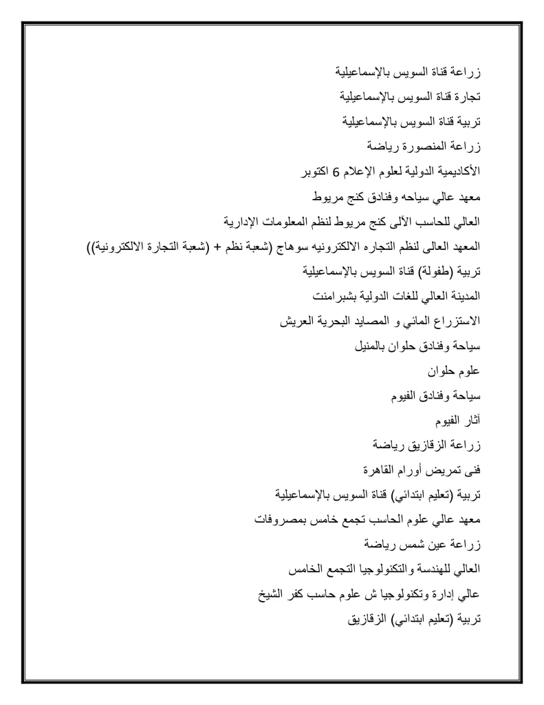 الأربعاء فتح باب المرحلة الثانية لتنسيق القبول بالجامعات: 68.75% لطلاب العلمي و64.06% للأدبي 42 - جريدة الجمهورية 2f1bb2c5588c420ab09cb63328fabec6 14 - جريدة الجمهورية