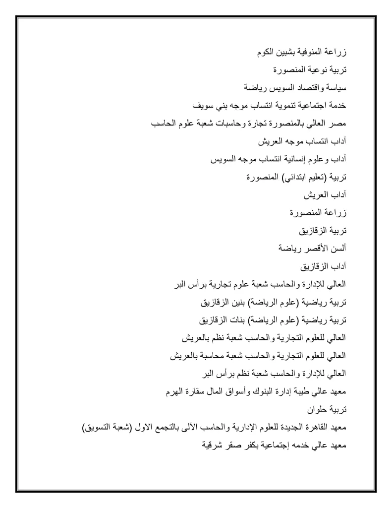 الأربعاء فتح باب المرحلة الثانية لتنسيق القبول بالجامعات: 68.75% لطلاب العلمي و64.06% للأدبي 44 - جريدة الجمهورية 2f1bb2c5588c420ab09cb63328fabec6 16 - جريدة الجمهورية