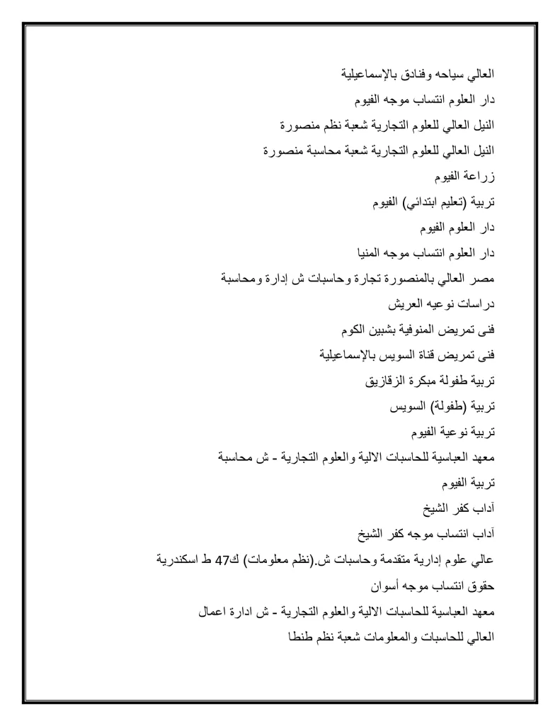 الأربعاء فتح باب المرحلة الثانية لتنسيق القبول بالجامعات: 68.75% لطلاب العلمي و64.06% للأدبي 45 - جريدة الجمهورية 2f1bb2c5588c420ab09cb63328fabec6 17 - جريدة الجمهورية