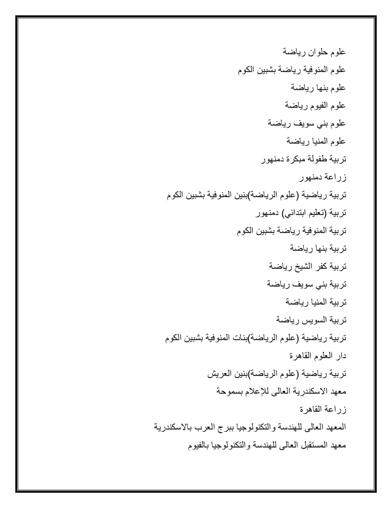 الأربعاء فتح باب المرحلة الثانية لتنسيق القبول بالجامعات: 68.75% لطلاب العلمي و64.06% للأدبي 10 - جريدة الجمهورية 2f1bb2c5588c420ab09cb63328fabec6 26 - جريدة الجمهورية