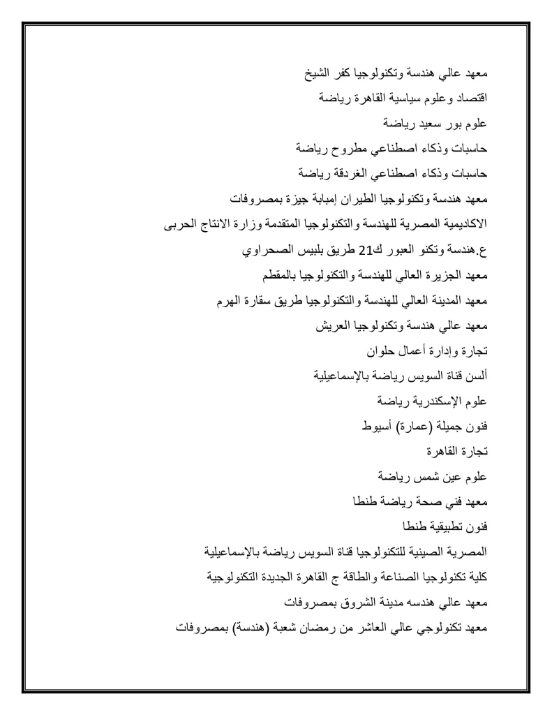الأربعاء فتح باب المرحلة الثانية لتنسيق القبول بالجامعات: 68.75% لطلاب العلمي و64.06% للأدبي 36 - جريدة الجمهورية 2f1bb2c5588c420ab09cb63328fabec6 8 - جريدة الجمهورية