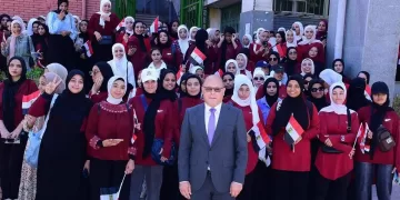 3000 طالب وطالبة من جامعة سوهاج في مسيرة حاشدة لدعم انتخابات مجلس الشيوخ